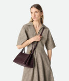 Shoulder bag in supple Intrecciato leather with signature knot detail and detachable cross-body strap., , hi-res