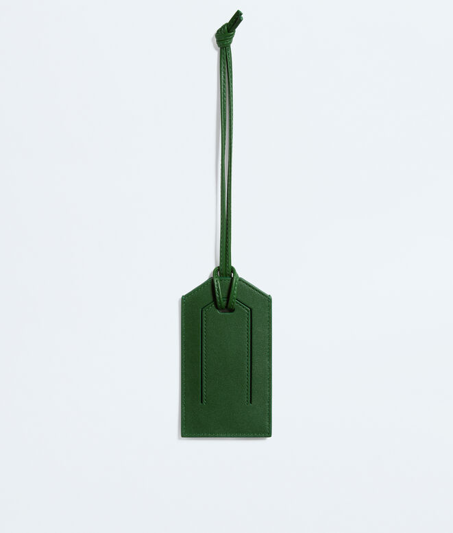 Tag holder in Intrecciato calf leather with strap., , hi-res