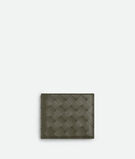 Bi-fold wallet in Intrecciato calf leather., , hi-res