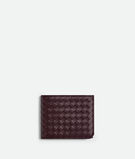 Bi-fold wallet in Intrecciato piccolo calf leather., , hi-res