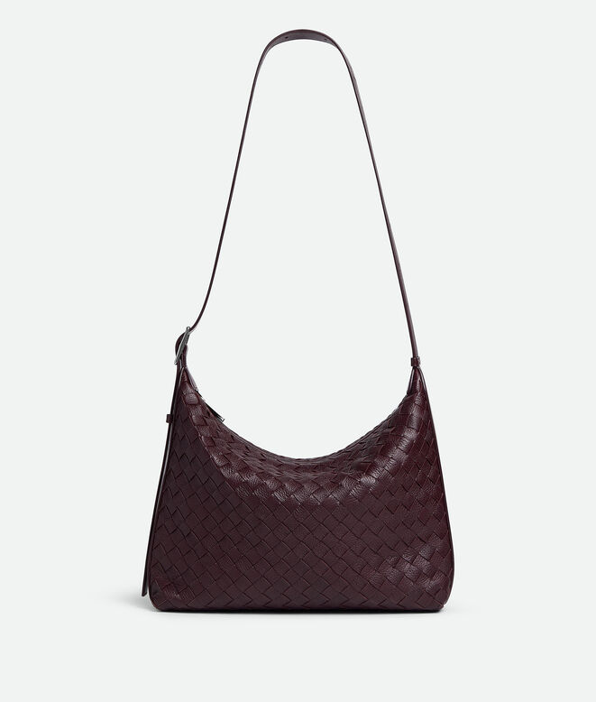 Hobo bag in Intrecciato deer skin with adjustable strap., , hi-res