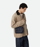 Cross-body bag in grained Intreccio leather., , hi-res