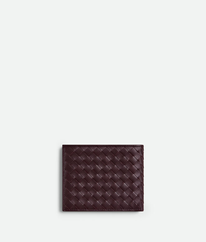 Bi-fold wallet in Intrecciato piccolo calf leather., , hi-res