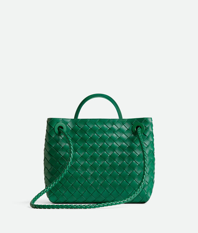 Top handle bag in supple Intrecciato leather with signature knot detail and sliding cross-body strap., , hi-res