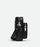 Cross-body bag in smooth leather with Intrecciato pocket, featuring an adjustable and detachable strap., , hi-res