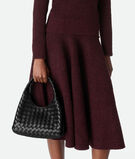 Shoulder bag with archival silhouette in supple Intrecciato leather with tie closure., , hi-res