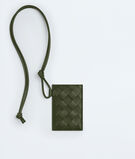 Badge holder in Intrecciato calf leather with contrasted interior., , hi-res