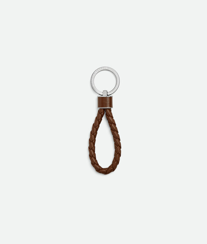 Key ring in Intreccio coaxial nappa leather. , , hi-res