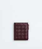 Small bi-fold wallet in Intrecciato nappa leather with contrasted interior., , hi-res