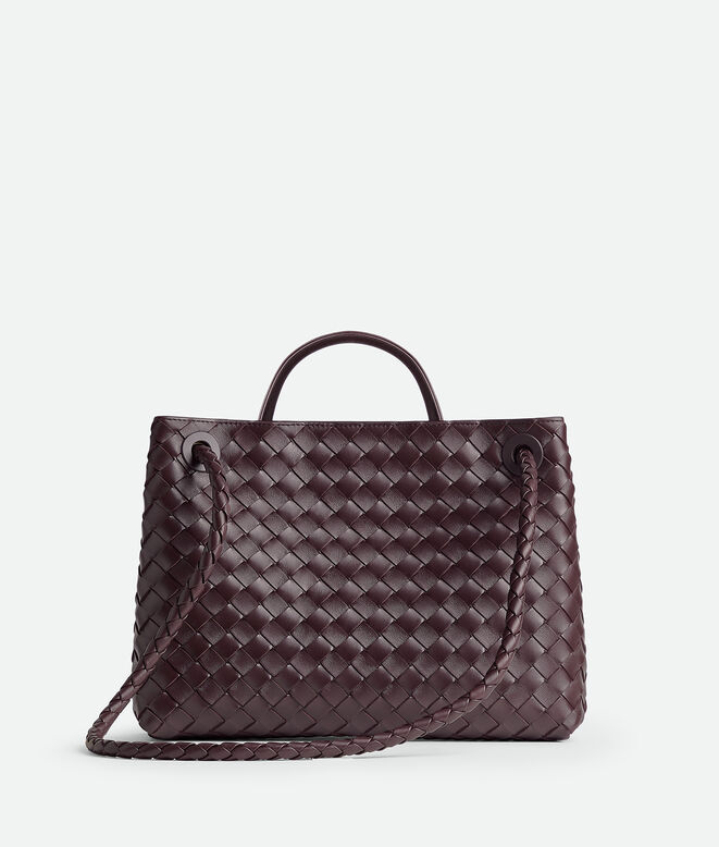 Top handle bag in supple Intrecciato leather with signature knot detail and sliding cross-body strap., , hi-res