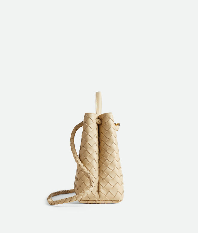 Top handle bag in supple Intrecciato leather with signature knot detail and sliding cross-body strap., , hi-res