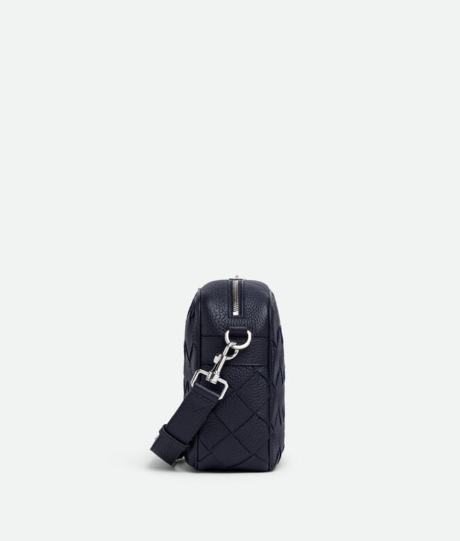 Cross-body bag in grained Intrecciato leather with detachable strap., , hi-res