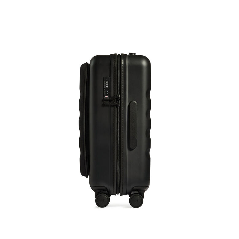 55cm Cabin Suitcase With Pocket - Icon Stripe Black, , hi-res
