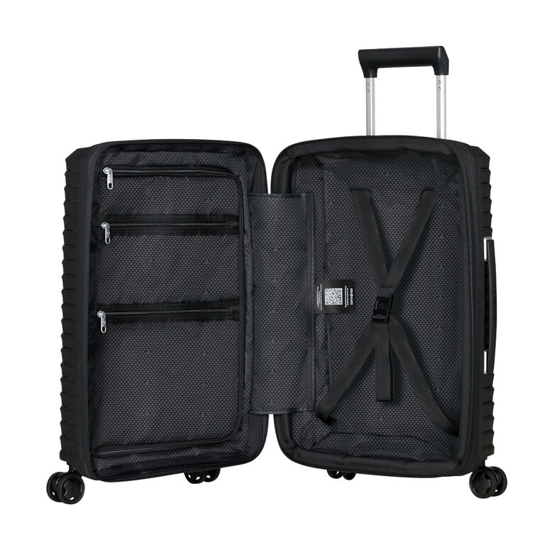 55cmx35cm Carry On Spinner Suitcase - Upscape Black, , hi-res