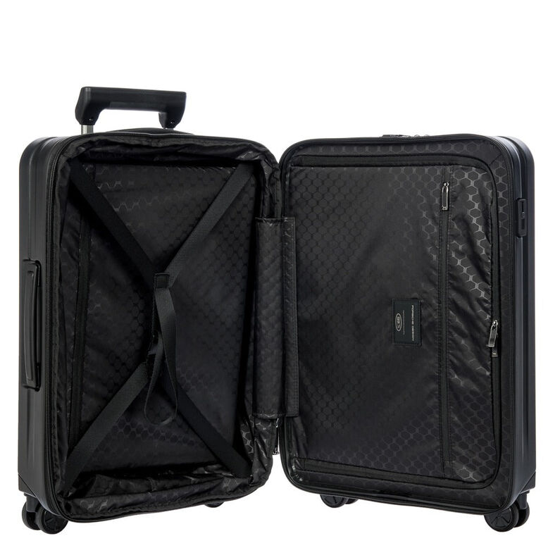 55cm Front Pocket Carry On Suitcase - Roadster Hardside Black, , hi-res