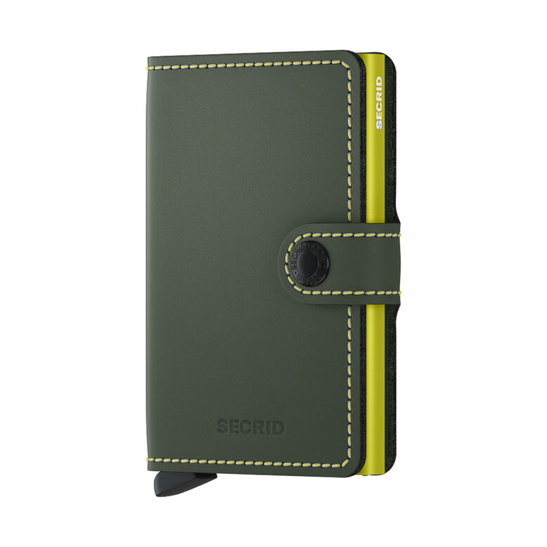 Mini Wallet - Matte Green &amp; Lime Green, , hi-res