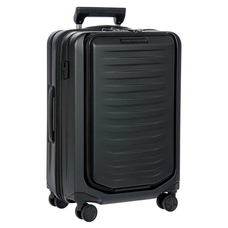55cm Front Pocket Carry On Suitcase - Roadster Hardside Black, , hi-res