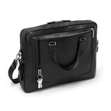 Avondale Top Zip Brief - Harrison Leather Black, , hi-res