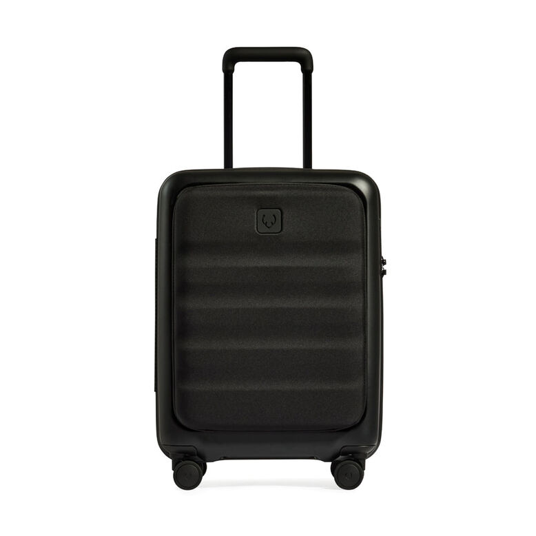 55cm Cabin Suitcase With Pocket - Icon Stripe Black, , hi-res