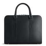 Palissy Slim Leather Briefcase Black/Grey, , hi-res