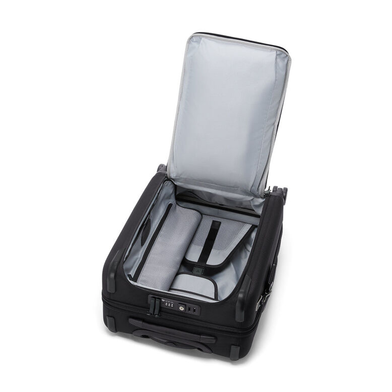 Large Dual Access Expandable Carry On Suitcase 55cm - Alpha 4 Black, , hi-res