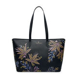 Large Tote Bag - Black Botanic, , hi-res
