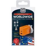 Worldwide USB A &amp; USB C Fast Charger - Electronics Orange, , hi-res
