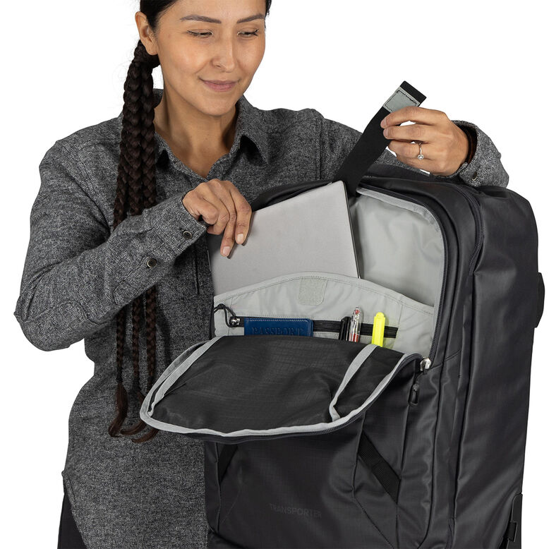 2 Wheel Carry On Suitcase - Transporter Black, , hi-res