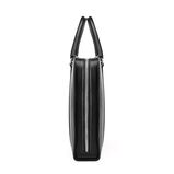 Palissy Slim Leather Briefcase Black/Grey, , hi-res