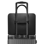 Leather Suitcase Smart Holder Attachment Strap Black