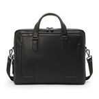 Avondale Top Zip Brief - Harrison Leather Black