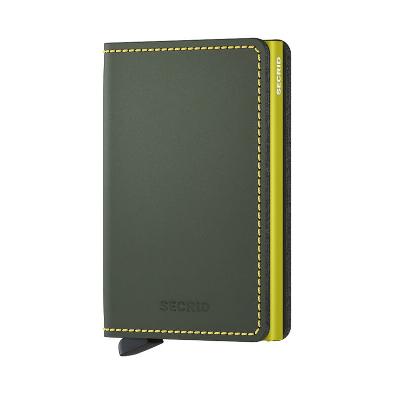 Slim Wallet - Matte Wallets Green &amp; Lime Green, , hi-res