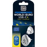 World To EU USB C Fast Charge - Adaptors Grey, , hi-res