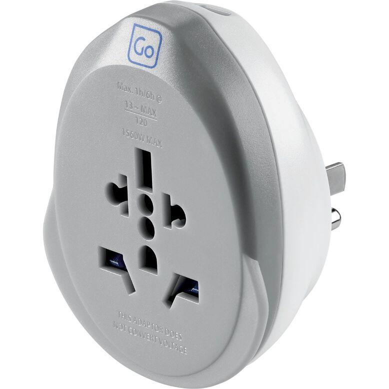 World To USA USB C Fast Charge - Adaptors Grey, , hi-res