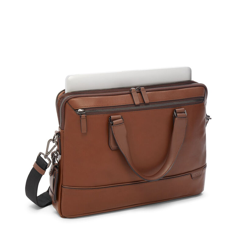 Sycamore Slim Brief - Harrison Leather Cognac, , hi-res
