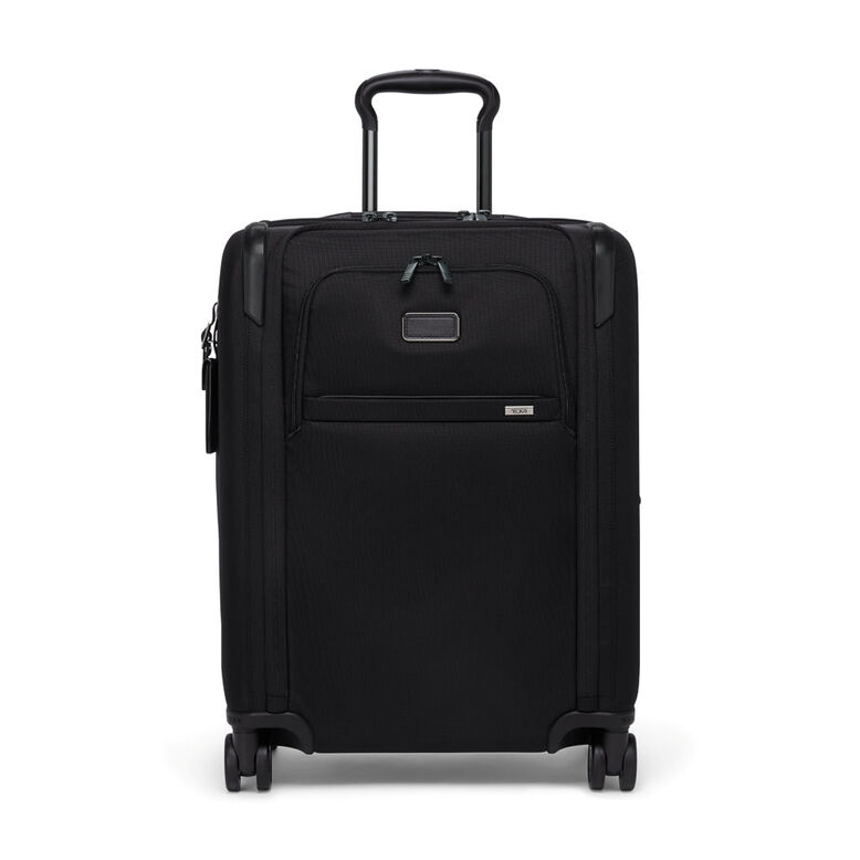 Large Dual Access Expandable Carry On Suitcase 55cm - Alpha 4 Black, , hi-res