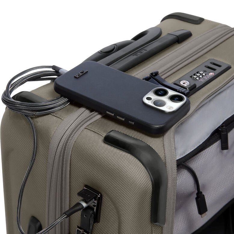 Large Dual Access Expandable Carry On Suitcase 55cm - Alpha 4 Grey, , hi-res