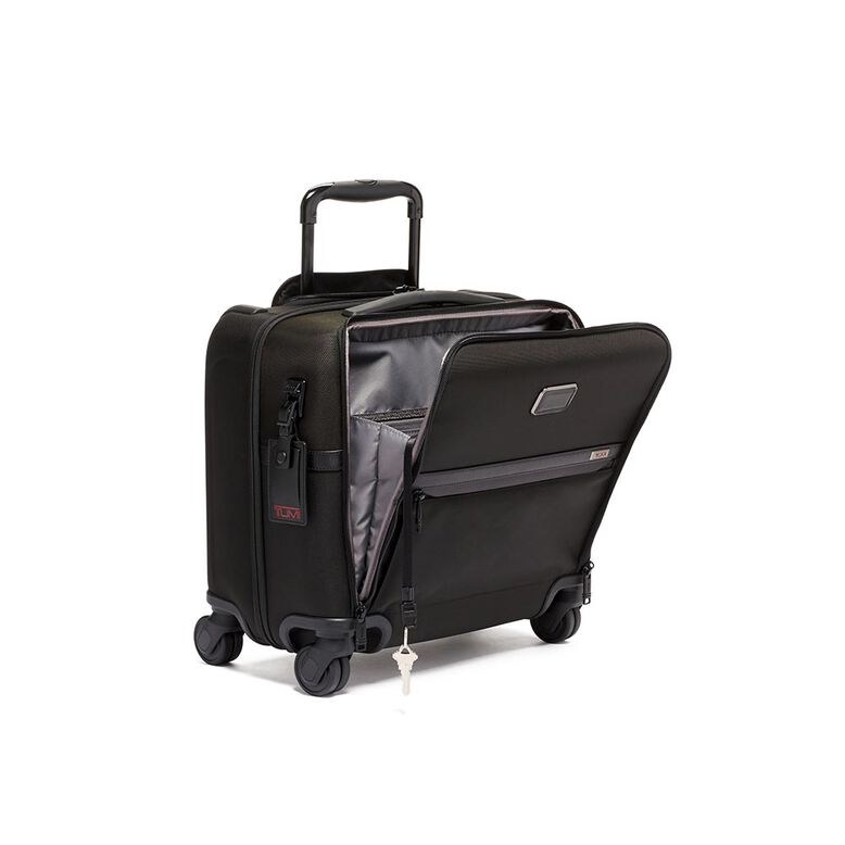 Compact 4 Wheel Briefcase 35.5cm - Alpha 3 Black, , hi-res