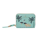Small Zip Around Purse - Ostrich Mint