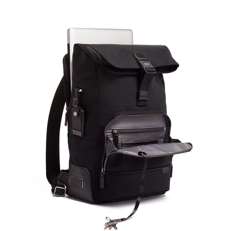 Osborn Roll Top Backpack - Harrison Nylon Black, , hi-res