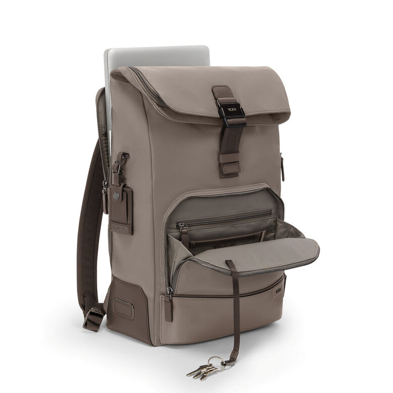 Osborn Roll Top Backpack - Harrison Nylon Grey, , hi-res