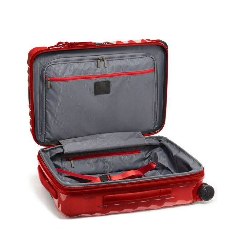 International Expandable 4 Wheel Carry On 55cm - 19 Degree Poly Red, , hi-res