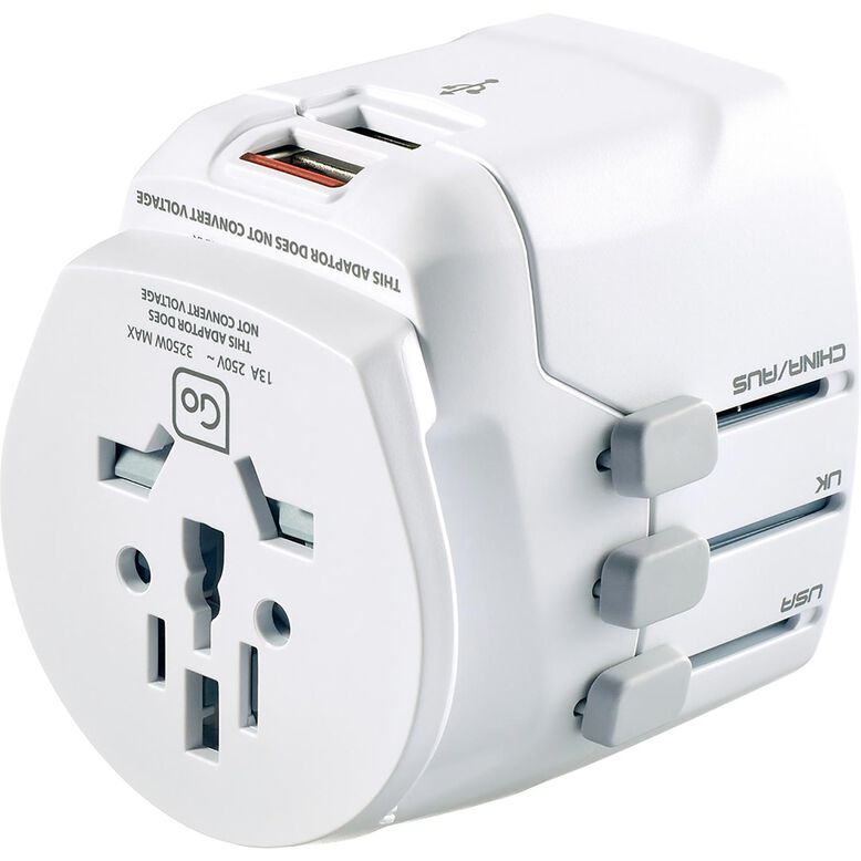 Worldwide USB Earthed - Adaptors Assorted, , hi-res