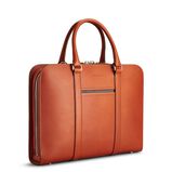 Palissy Slim Leather Briefcase Cognac/Grey, , hi-res