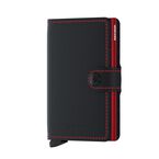 Mini Wallet  - Matte Black & Red