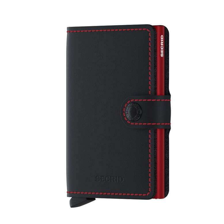 Mini Wallet  - Matte Black &amp; Red, , hi-res