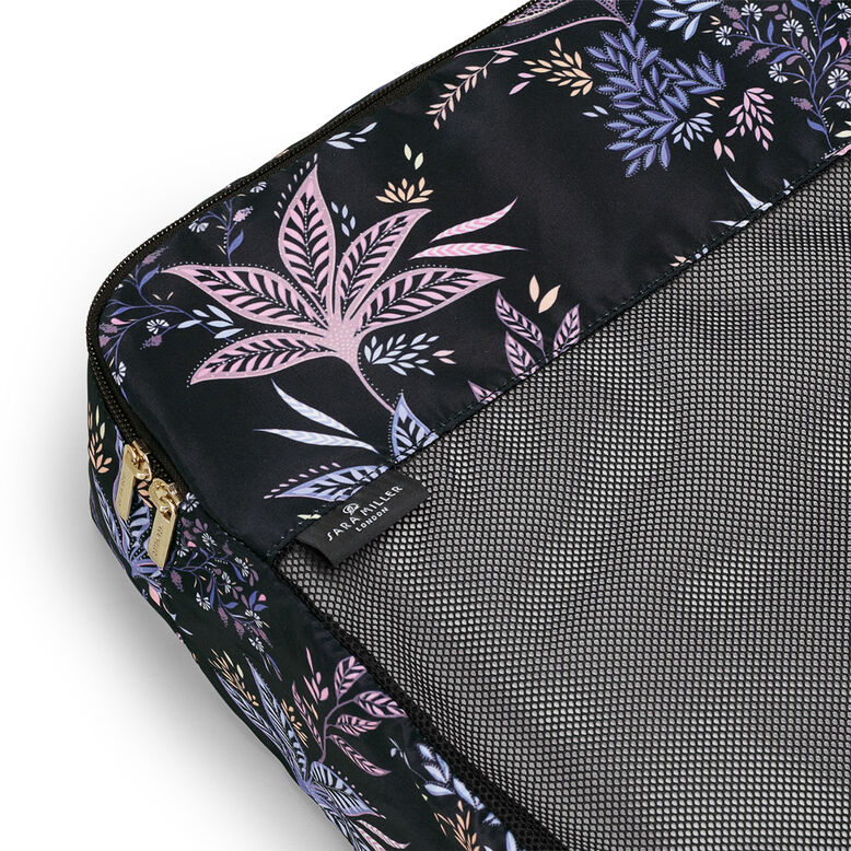 Packing Cube Set - Black Botanic, , hi-res