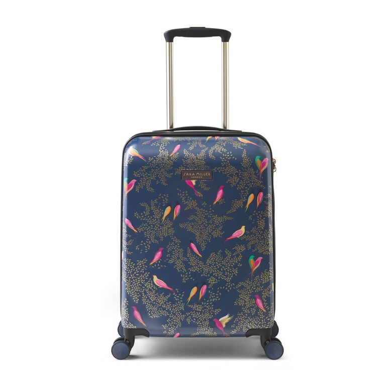 Small Trolley Spinner Suitcase - Smokey Blue Birds, , hi-res
