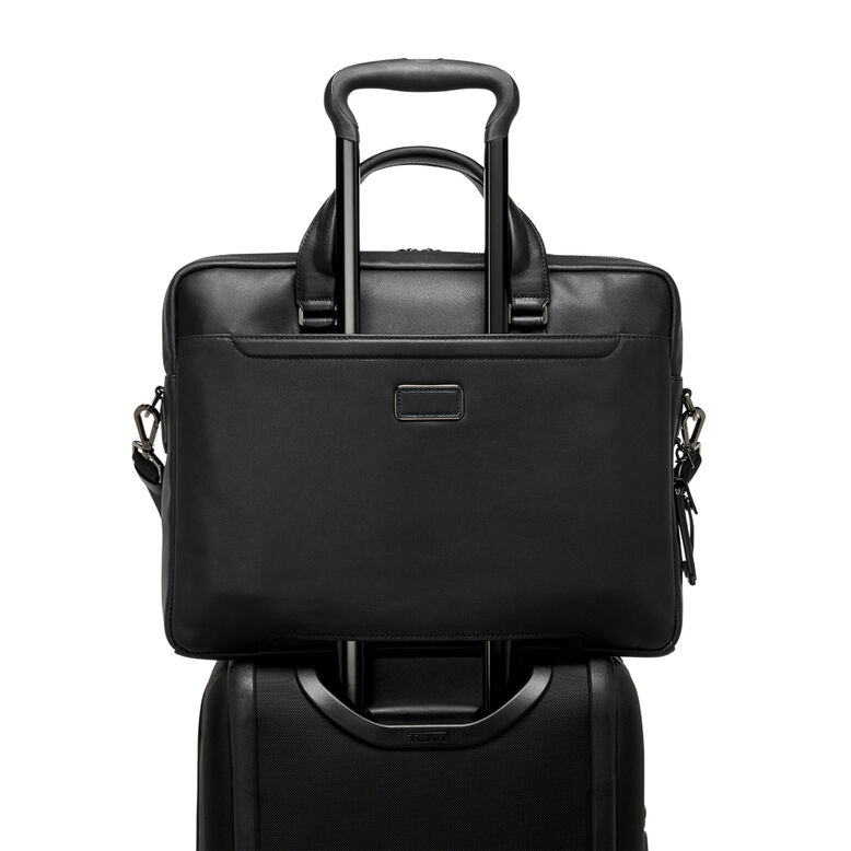 Avondale Top Zip Brief - Harrison Leather Black, , hi-res