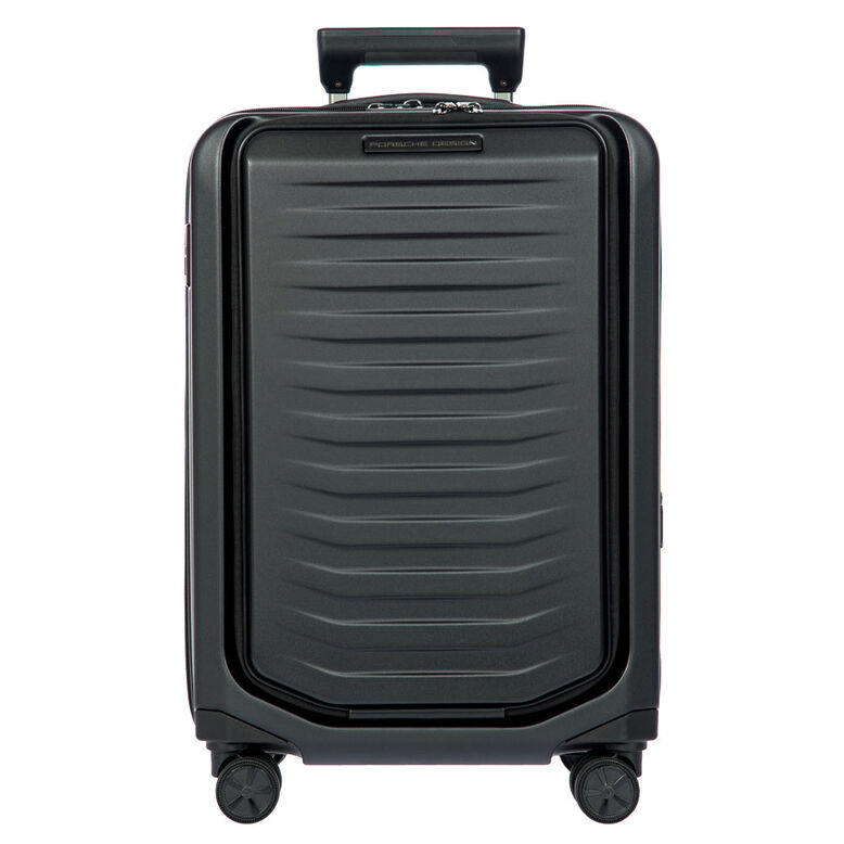 55cm Front Pocket Carry On Suitcase - Roadster Hardside Black, , hi-res